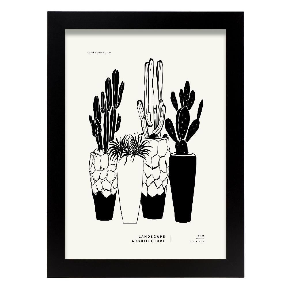 nacnic Póster de Cactus en Maceta