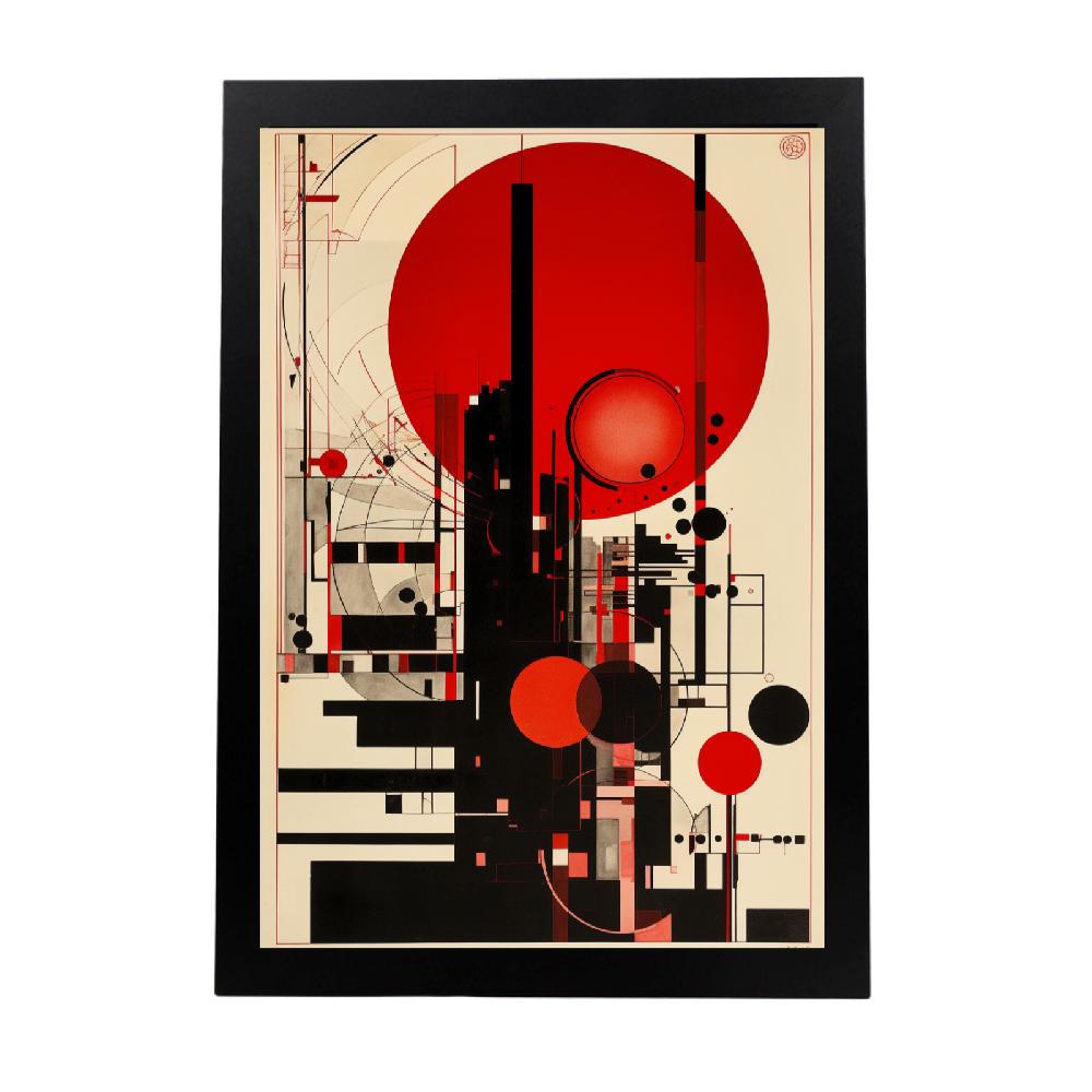nacnic Póster de Cartel BAUHAUS RED SUN