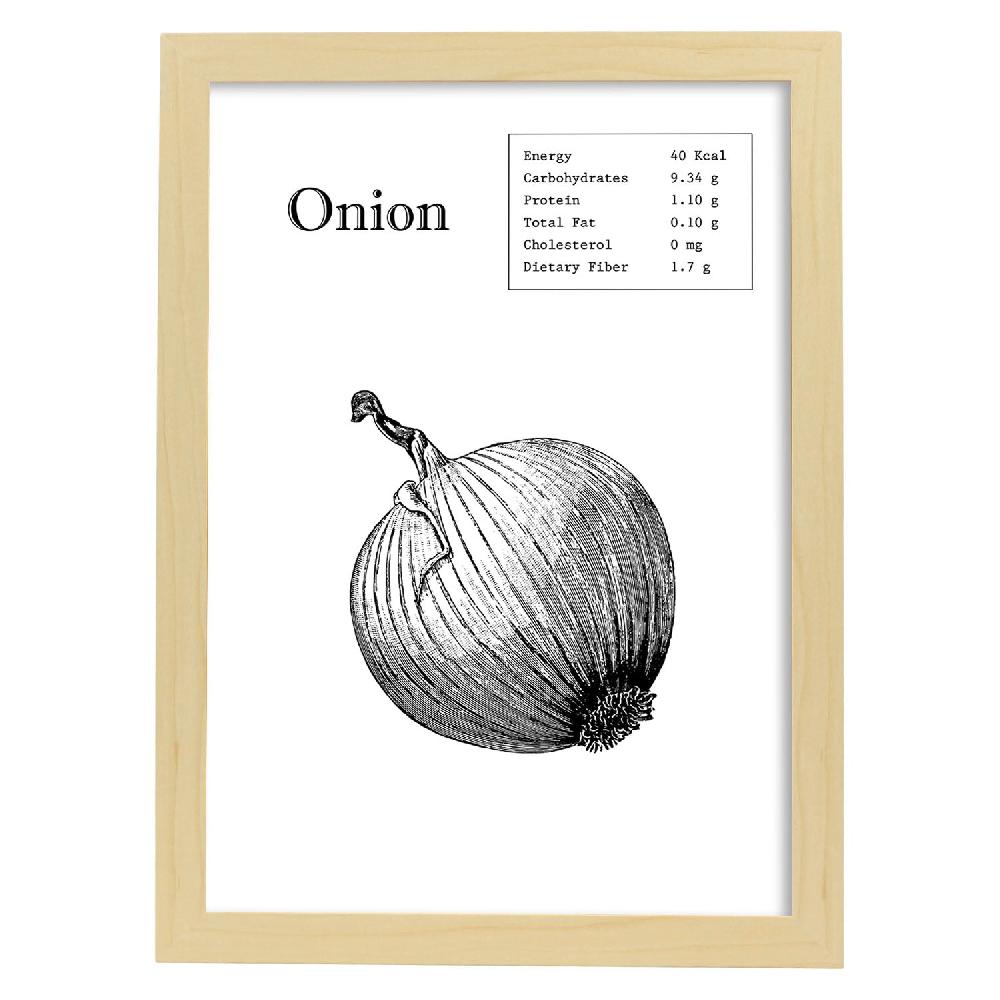 Nacnic Poster De Cebolla En Inglés