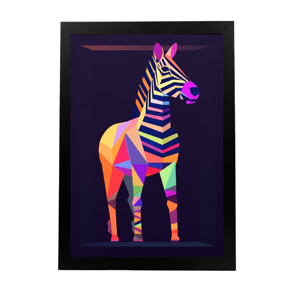 nacnic Poster de Cebra y Estrella Pastel