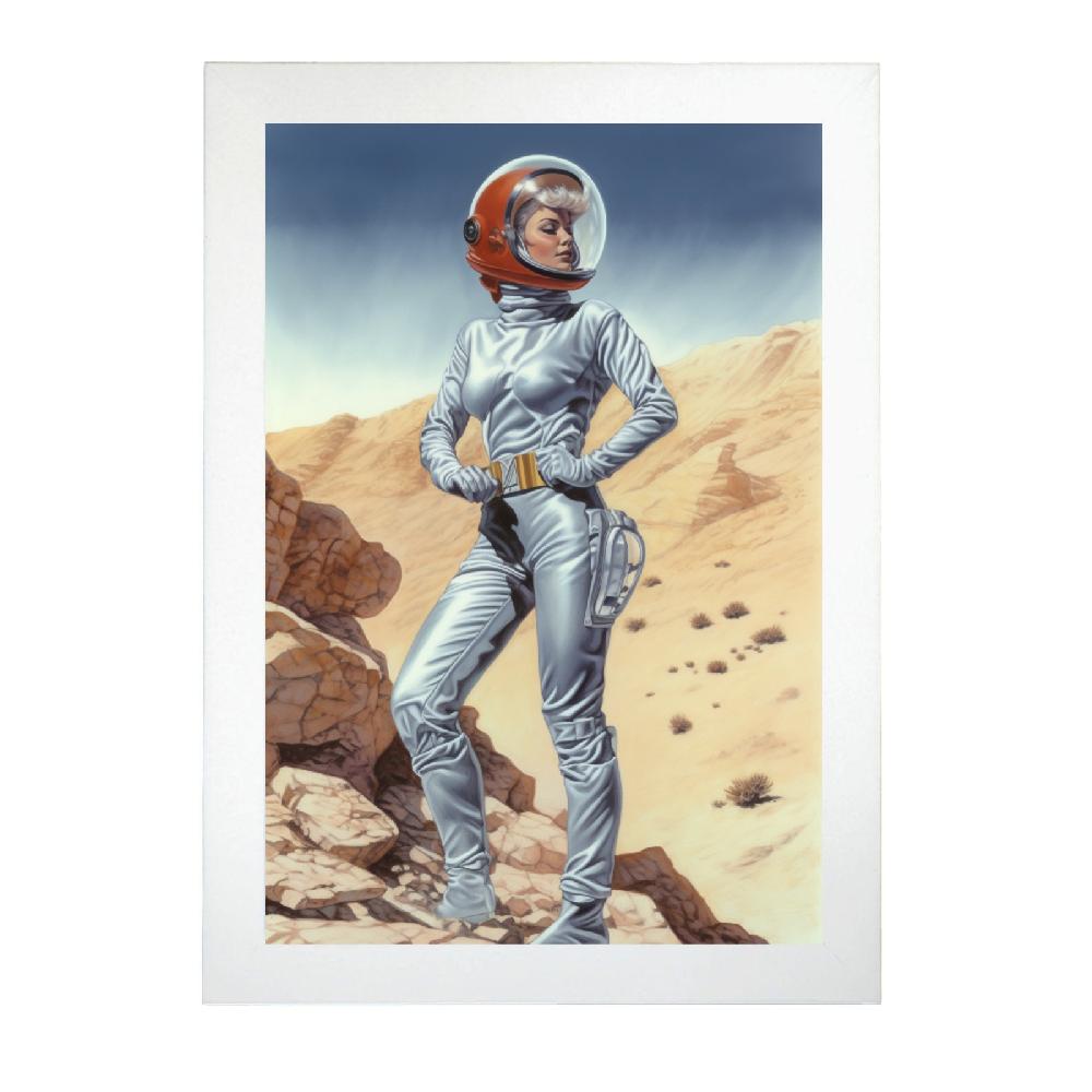 Nacnic Póster De Chica Joven En Planeta Alienigena