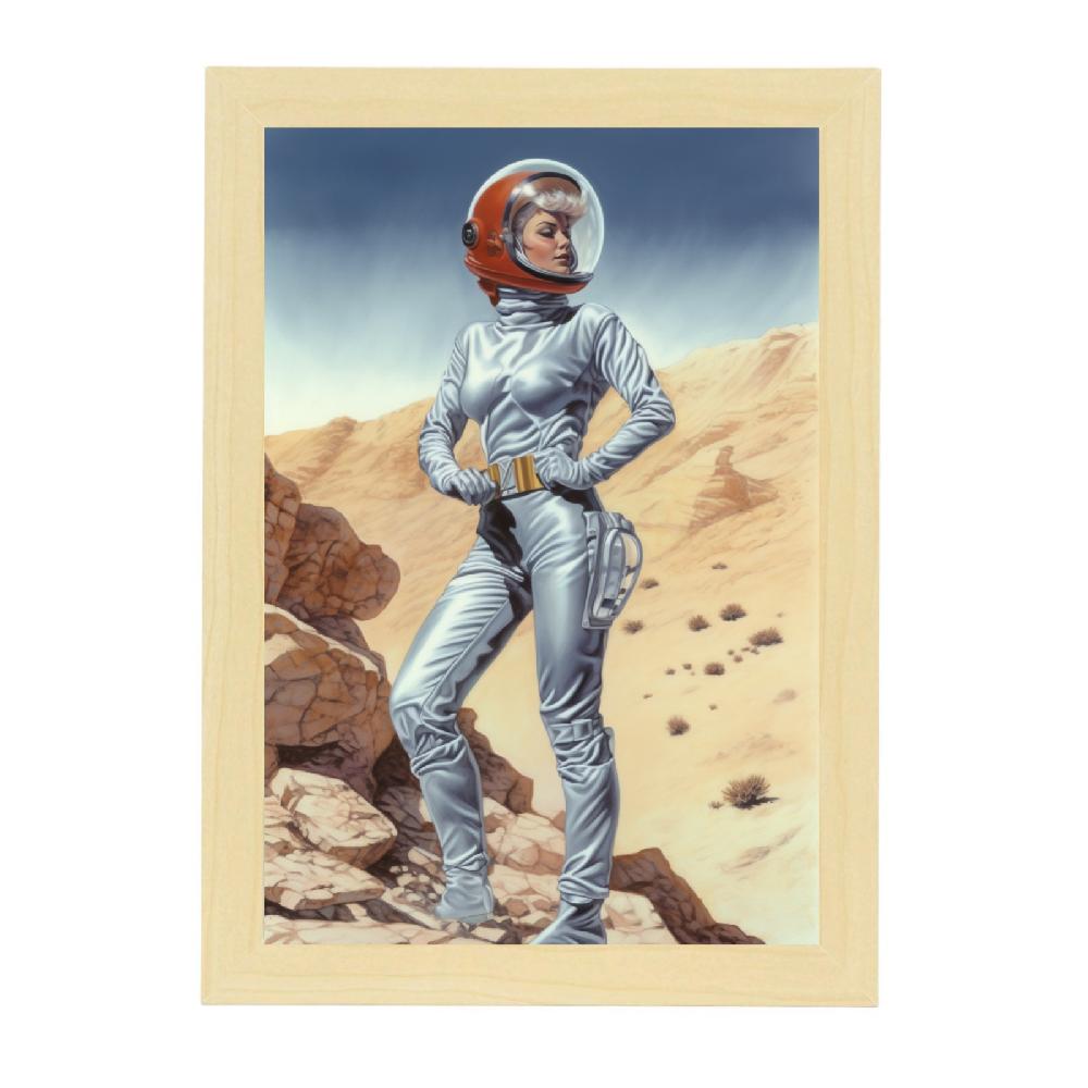 Nacnic Póster De Chica Joven En Planeta Alienigena