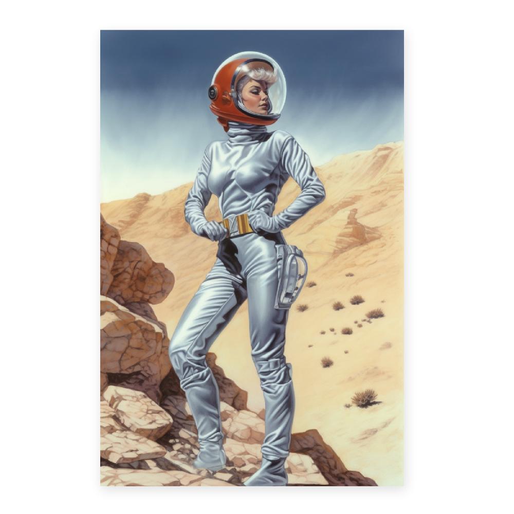 Nacnic Póster De Chica Joven En Planeta Alienigena