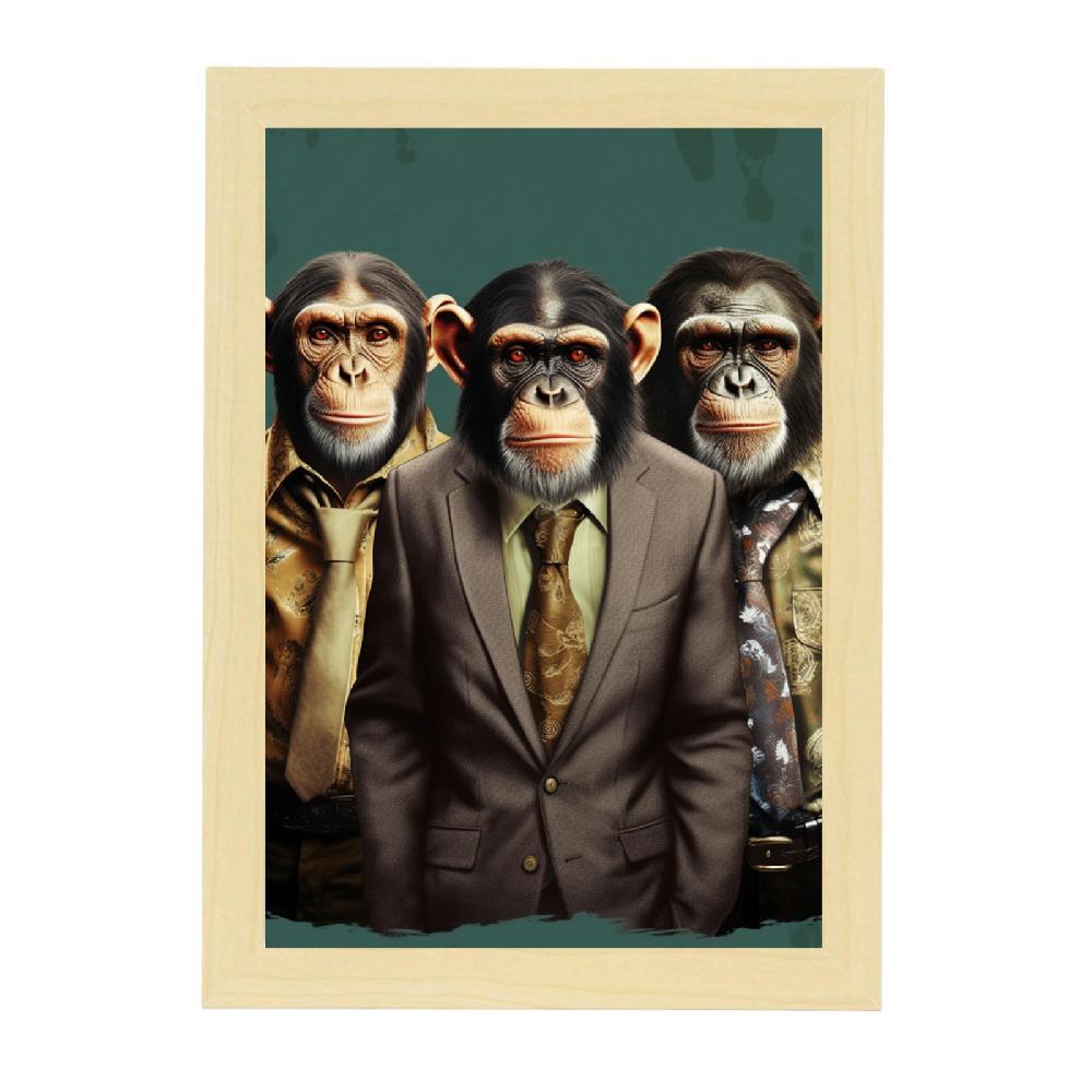 Nacnic Póster De Chimpancés A La MODA