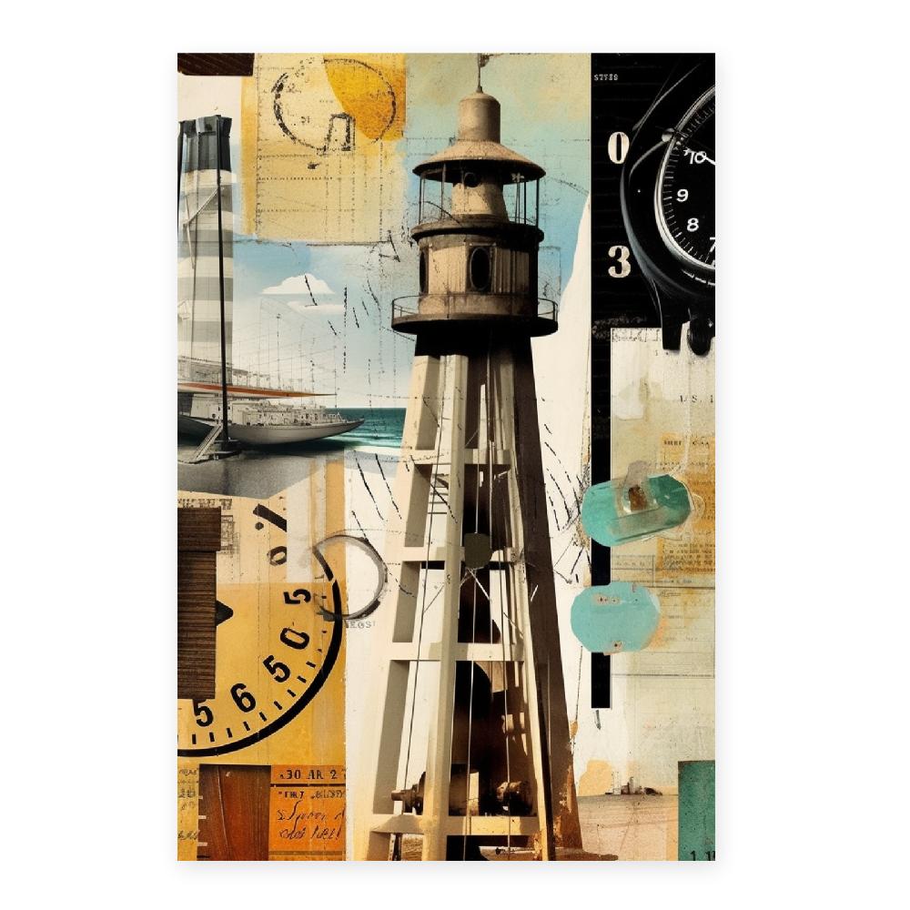 Nacnic Póster De Collage Vintage - Póster