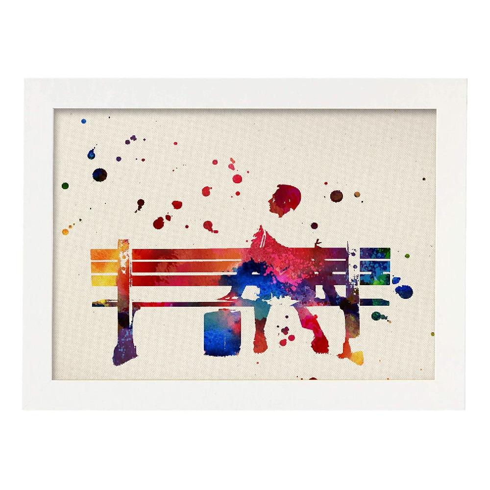 Nacnic Póster De Forrest Gump Estilo Acuarela