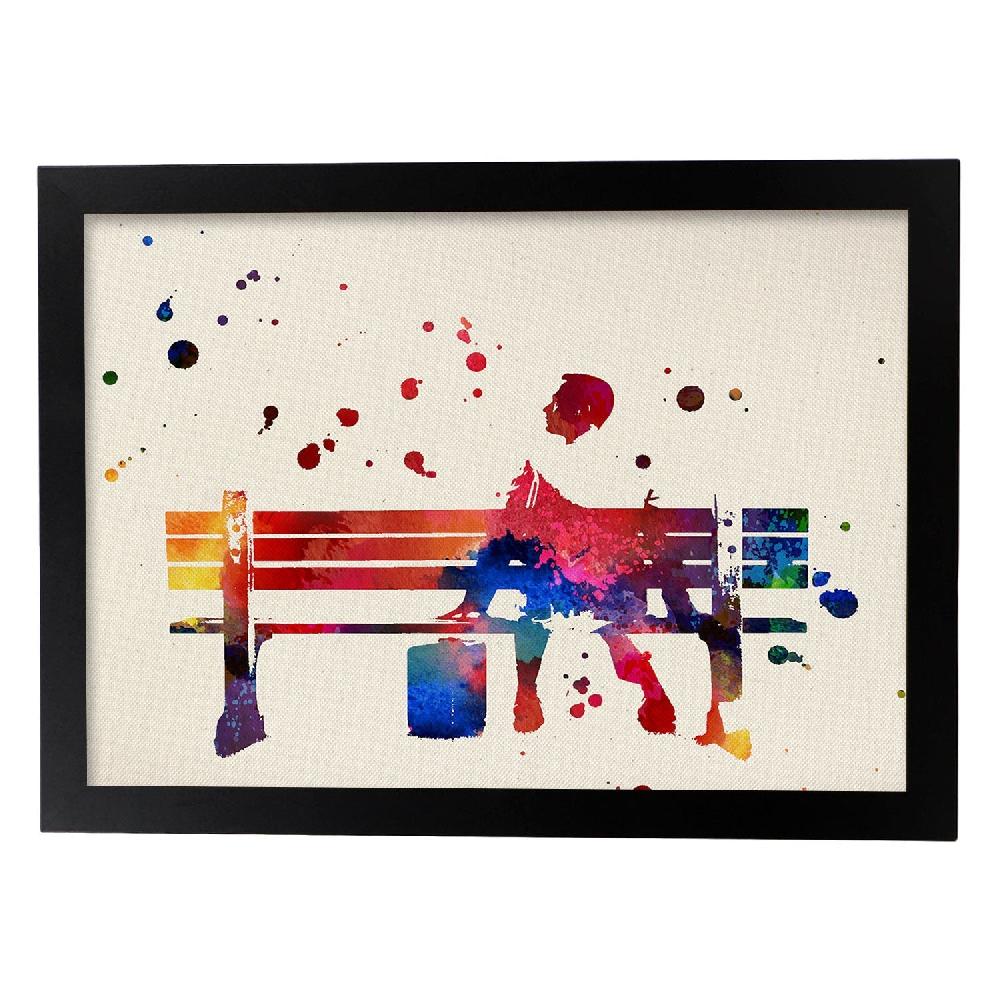 Nacnic Póster De Forrest Gump Estilo Acuarela