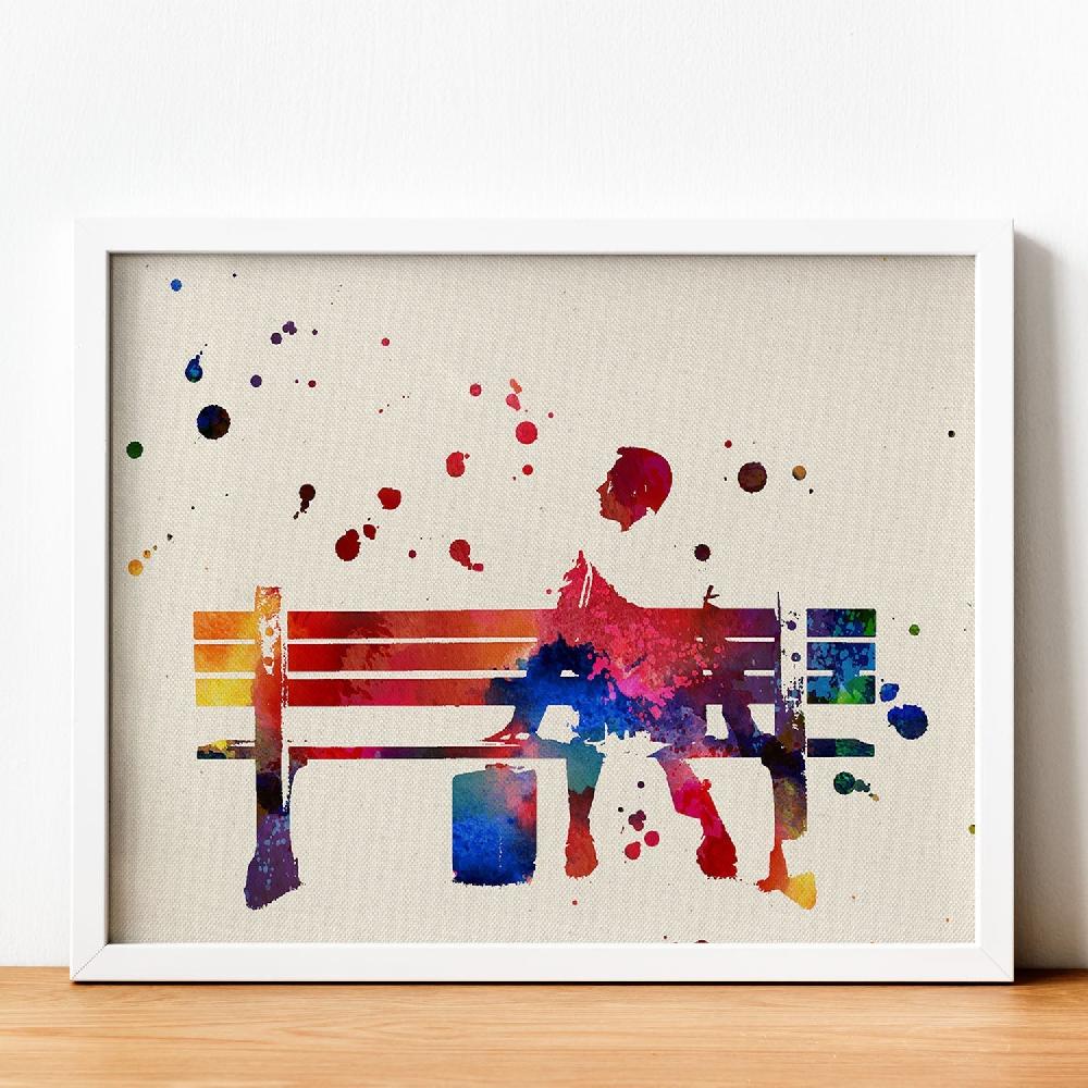 nacnic Póster de Forrest Gump Estilo Acuarela