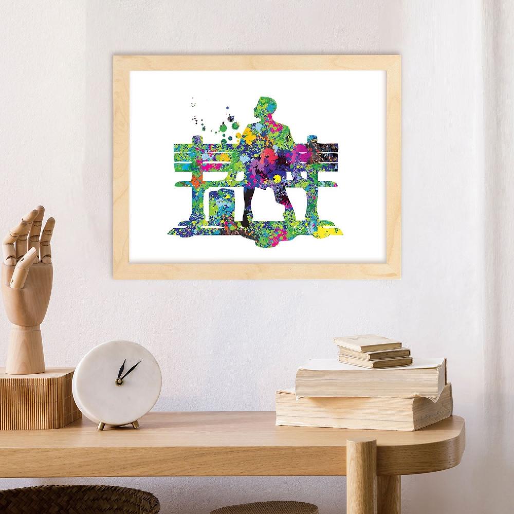 nacnic Póster de Forrest Gump Estilo Acuarela