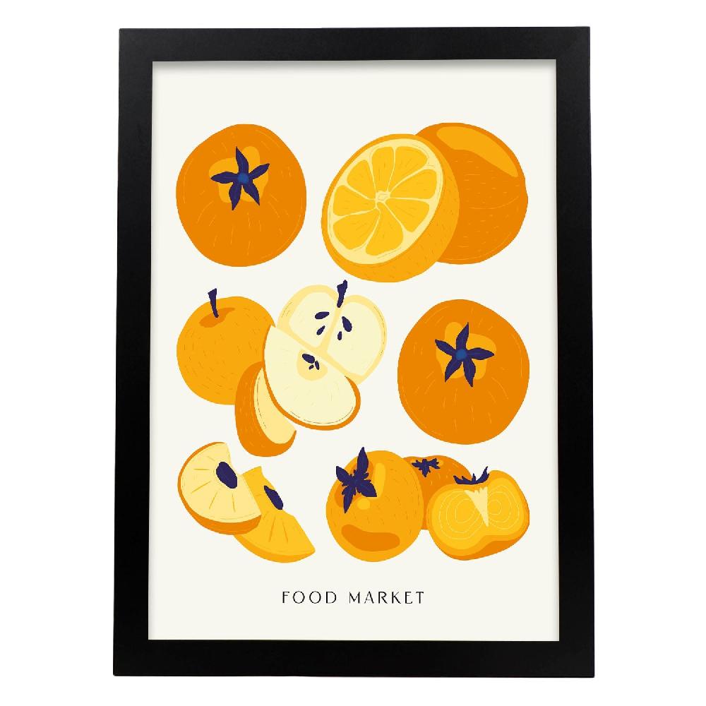 Nacnic Póster De Frutas De Color Naranja