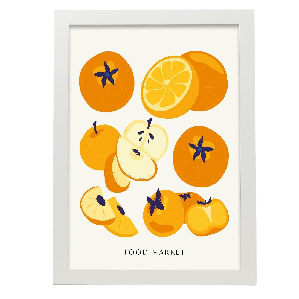Nacnic Póster De Frutas De Color Naranja