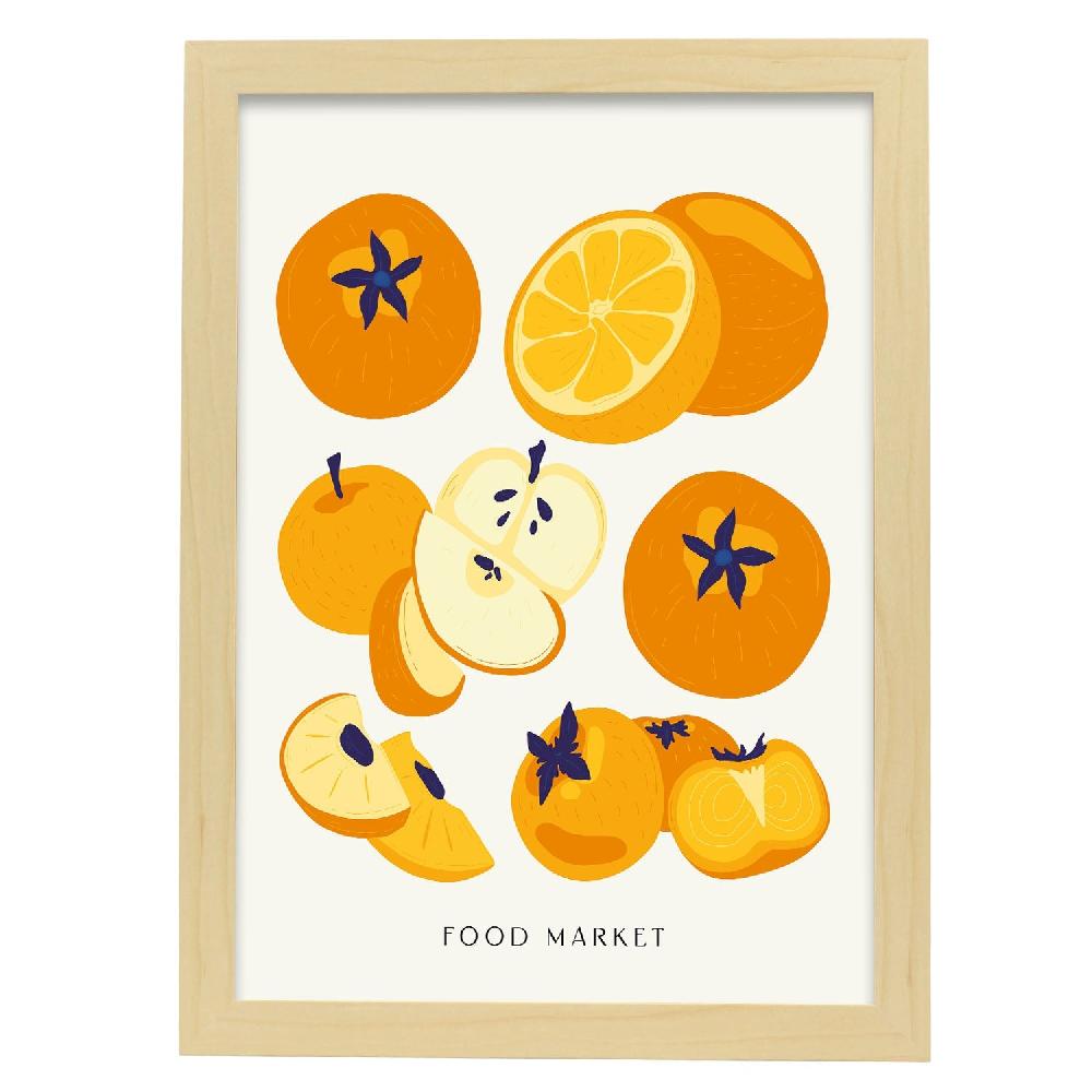 Nacnic Póster De Frutas De Color Naranja