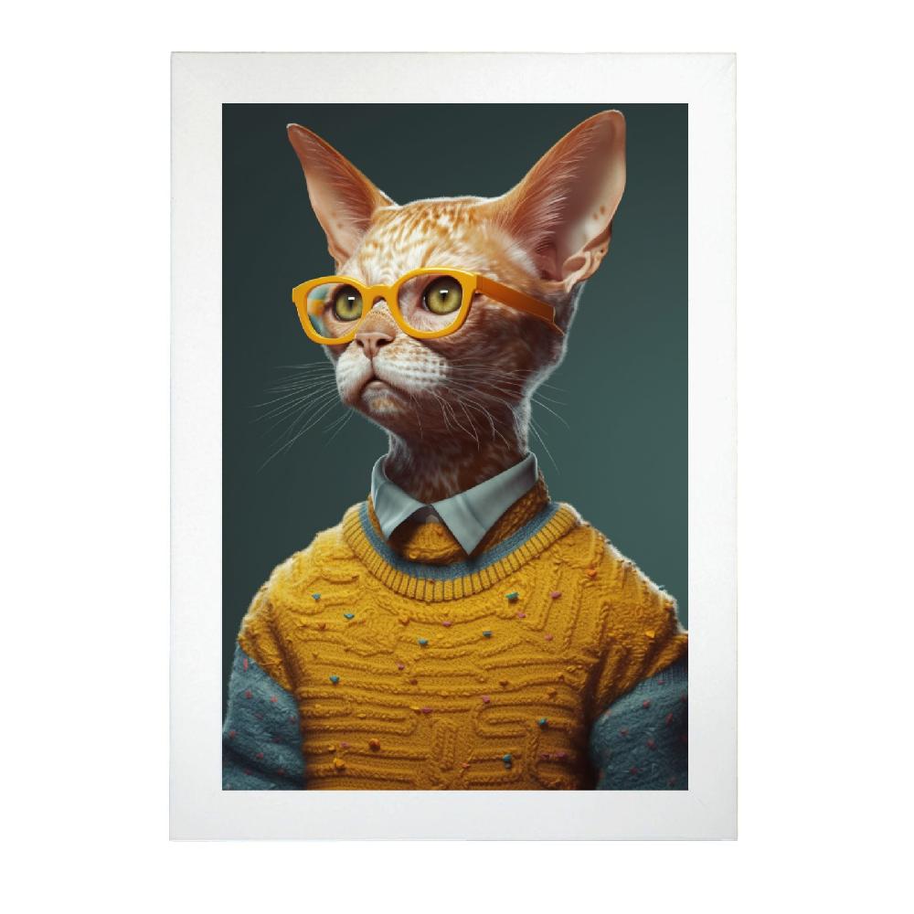 Nacnic Póster De Gato Vestido Con Suéter