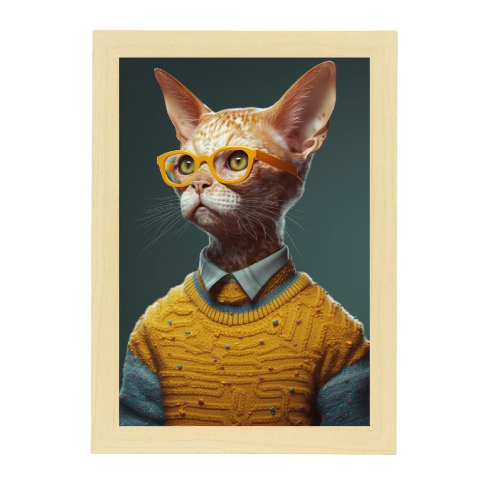 Nacnic Póster De Gato Vestido Con Suéter