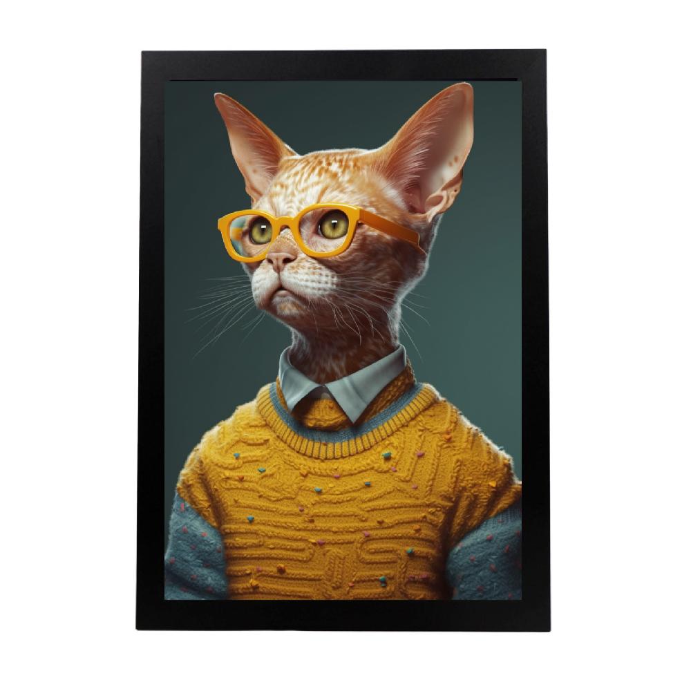 nacnic Póster de Gato Vestido con Suéter