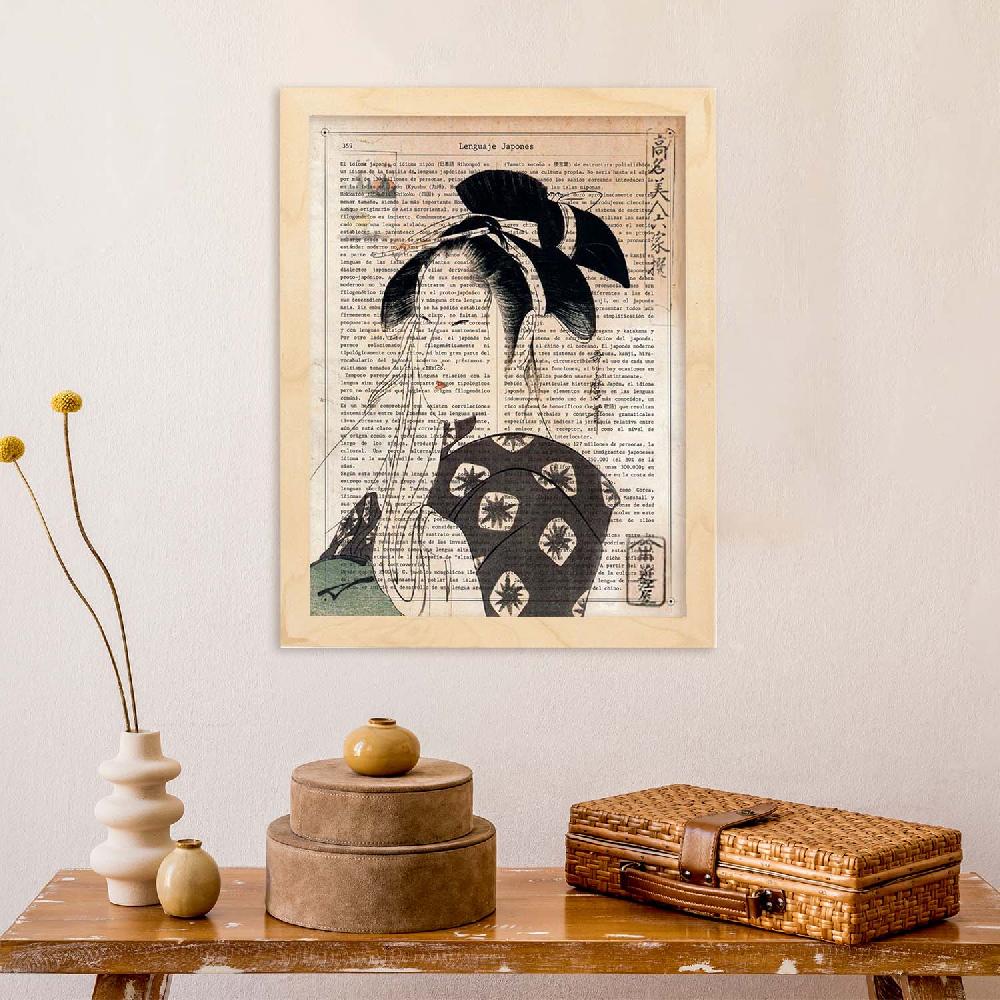 Nacnic Poster De Geisha Con Diseños Japoneses