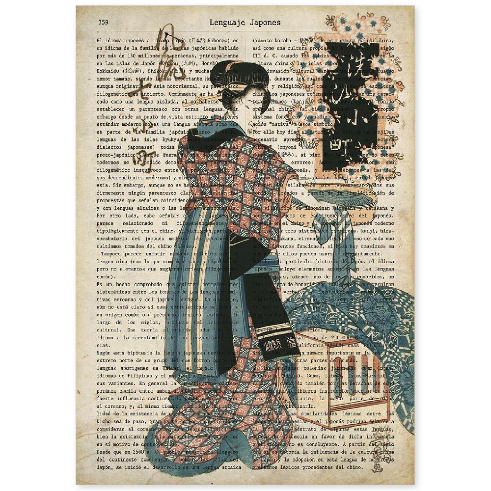 nacnic Póster de Geisha y Cultura Japonesa