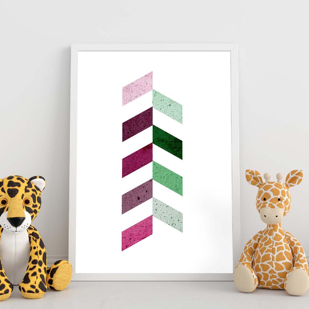 Nacnic Póster De Geometría Colorida Lilas