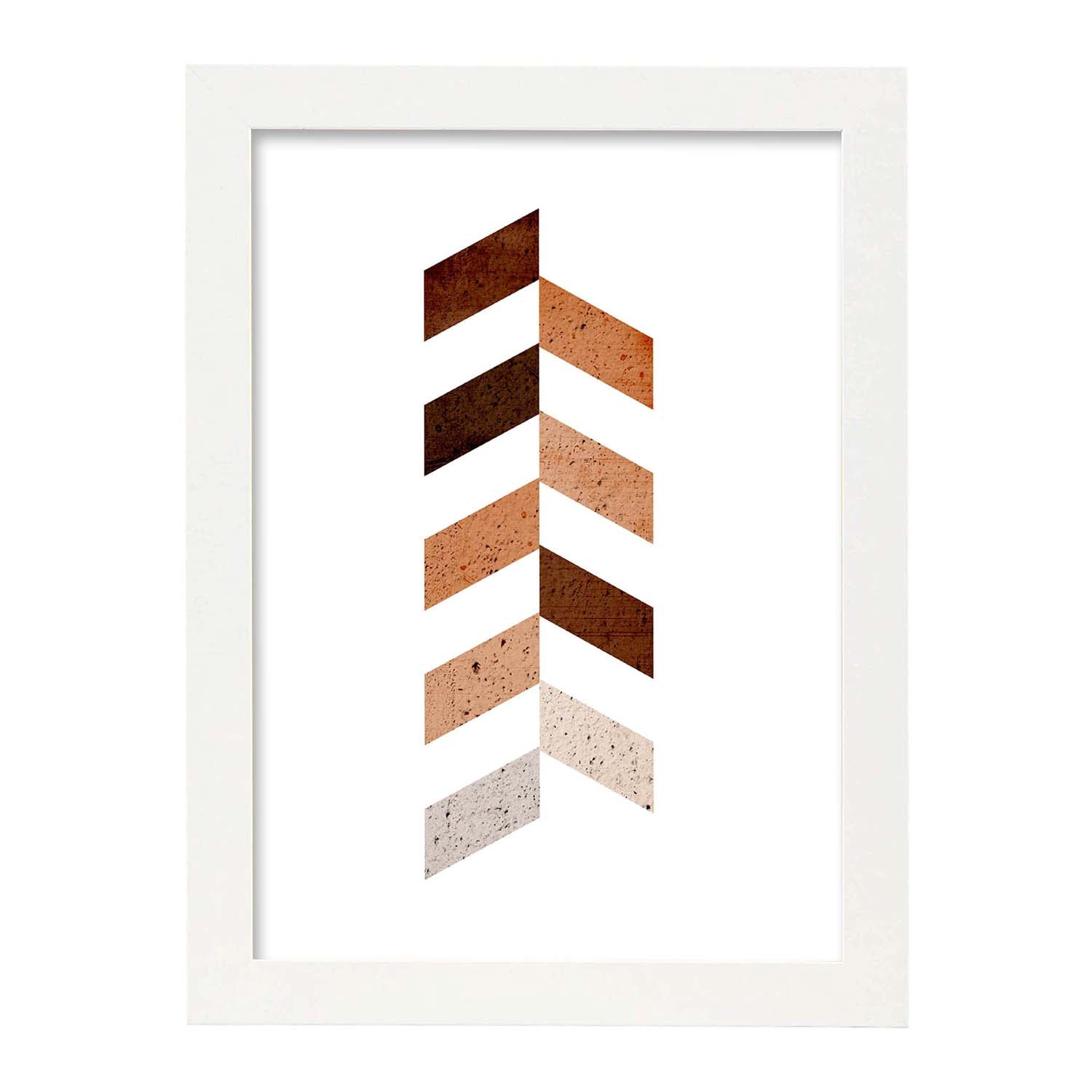 Nacnic Póster De Geometría Colorida Marrón