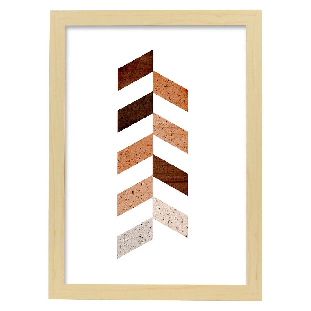 Nacnic Póster De Geometría Colorida Marrón