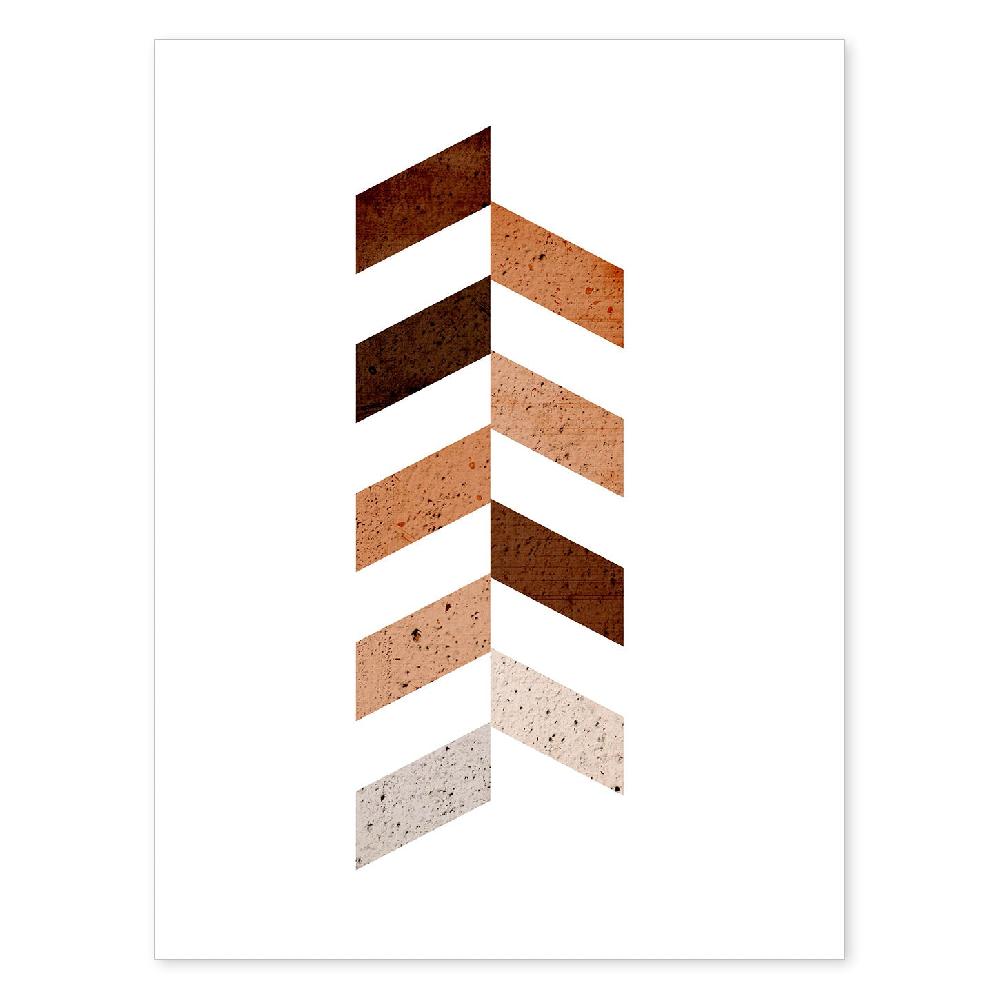 nacnic Póster de Geometría Colorida Marrón