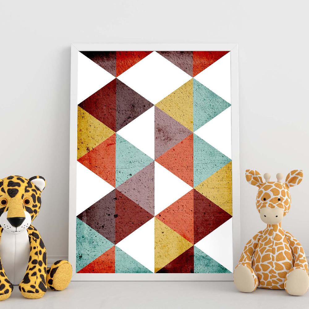 Nacnic Póster De Geometría Colorida Otoño