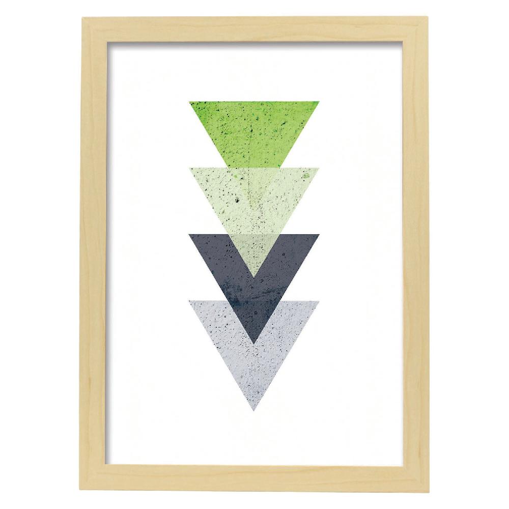 Nacnic Póster De Geometría Colorida Verde