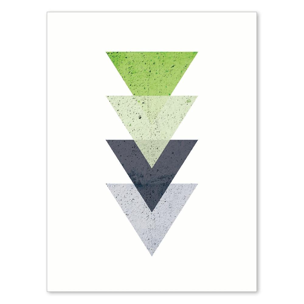 nacnic Póster de Geometría Colorida Verde