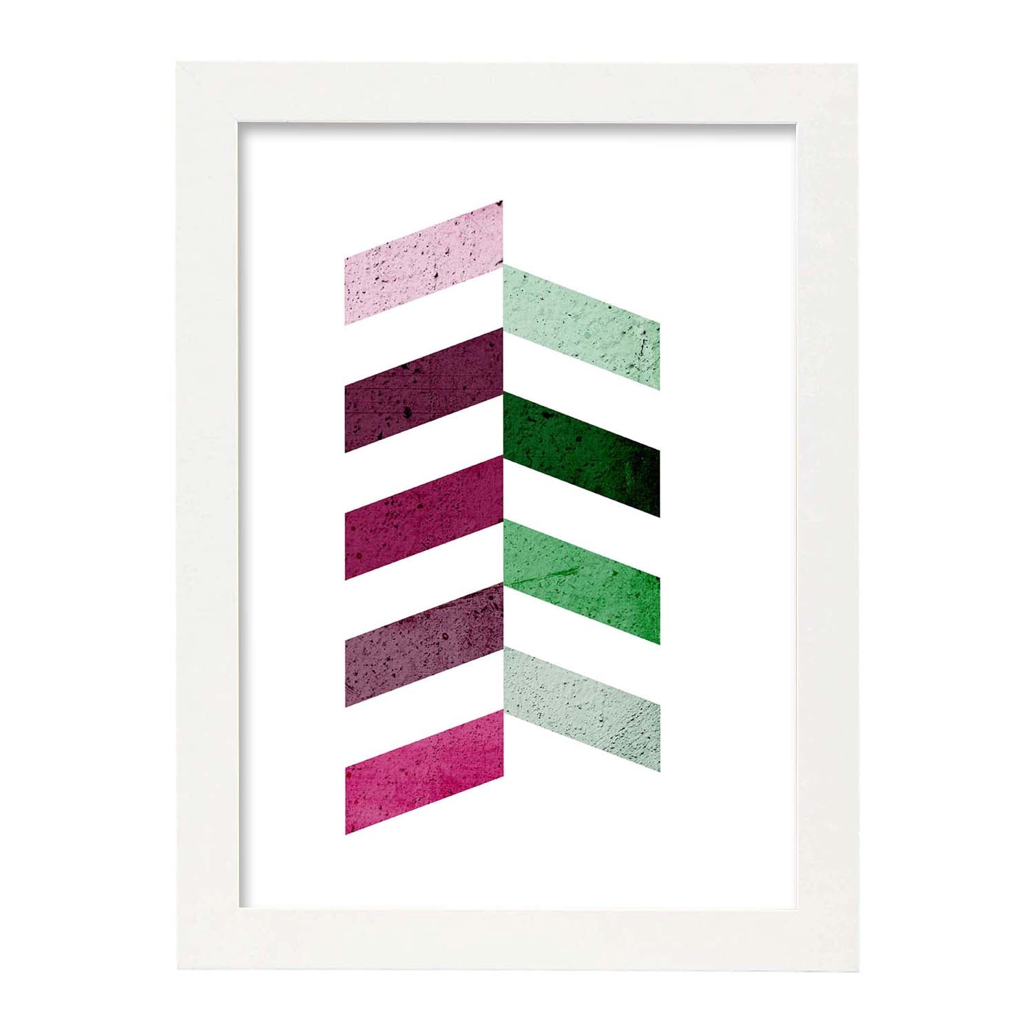 Nacnic Póster De Geometría Colorida Y Lilas Verdes