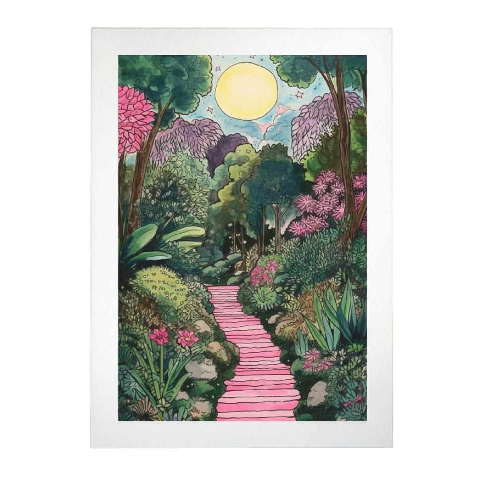 Nacnic Póster De Jardín Con Acuarela De Flores