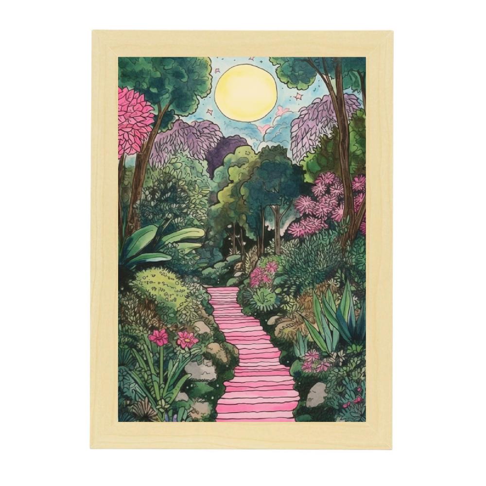 Nacnic Póster De Jardín Con Acuarela De Flores