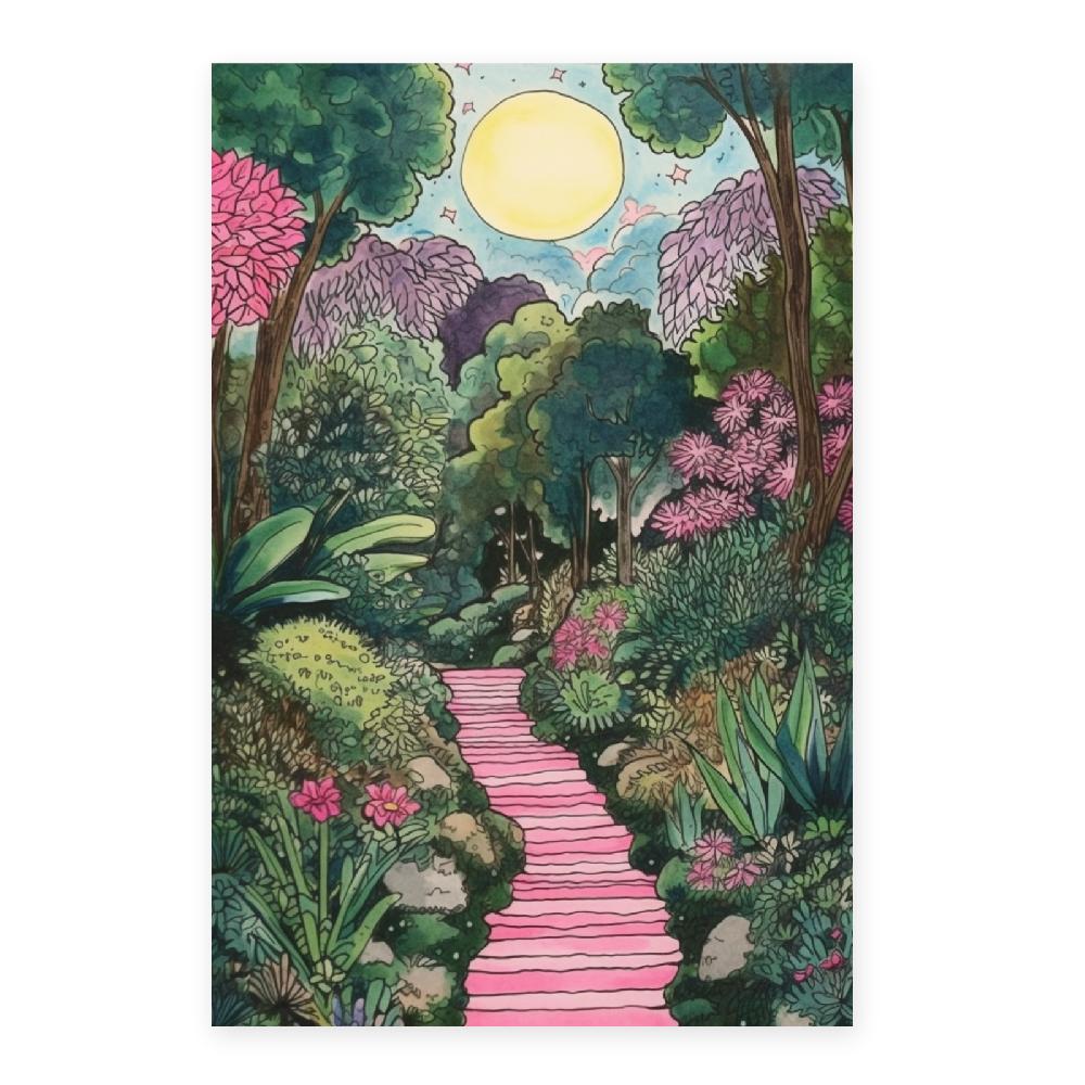 Nacnic Póster De Jardín Con Acuarela De Flores