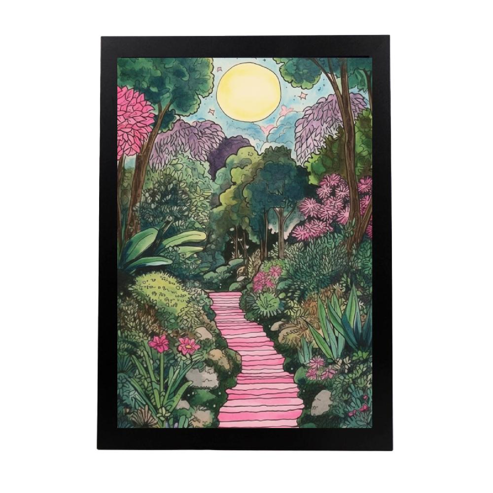 nacnic Póster de Jardín con Acuarela de Flores