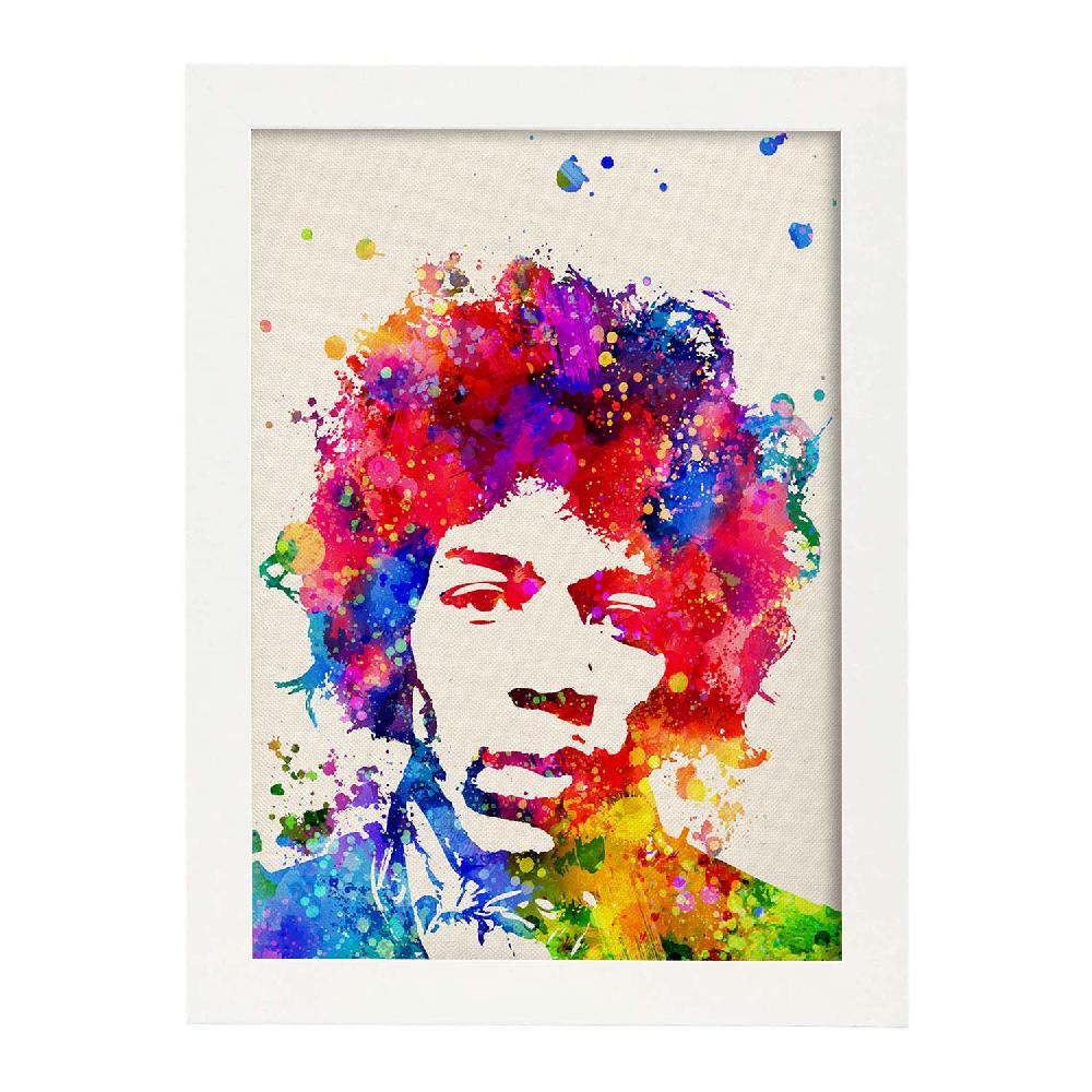 Nacnic Póster De Jimi Hendrix En Acuarela