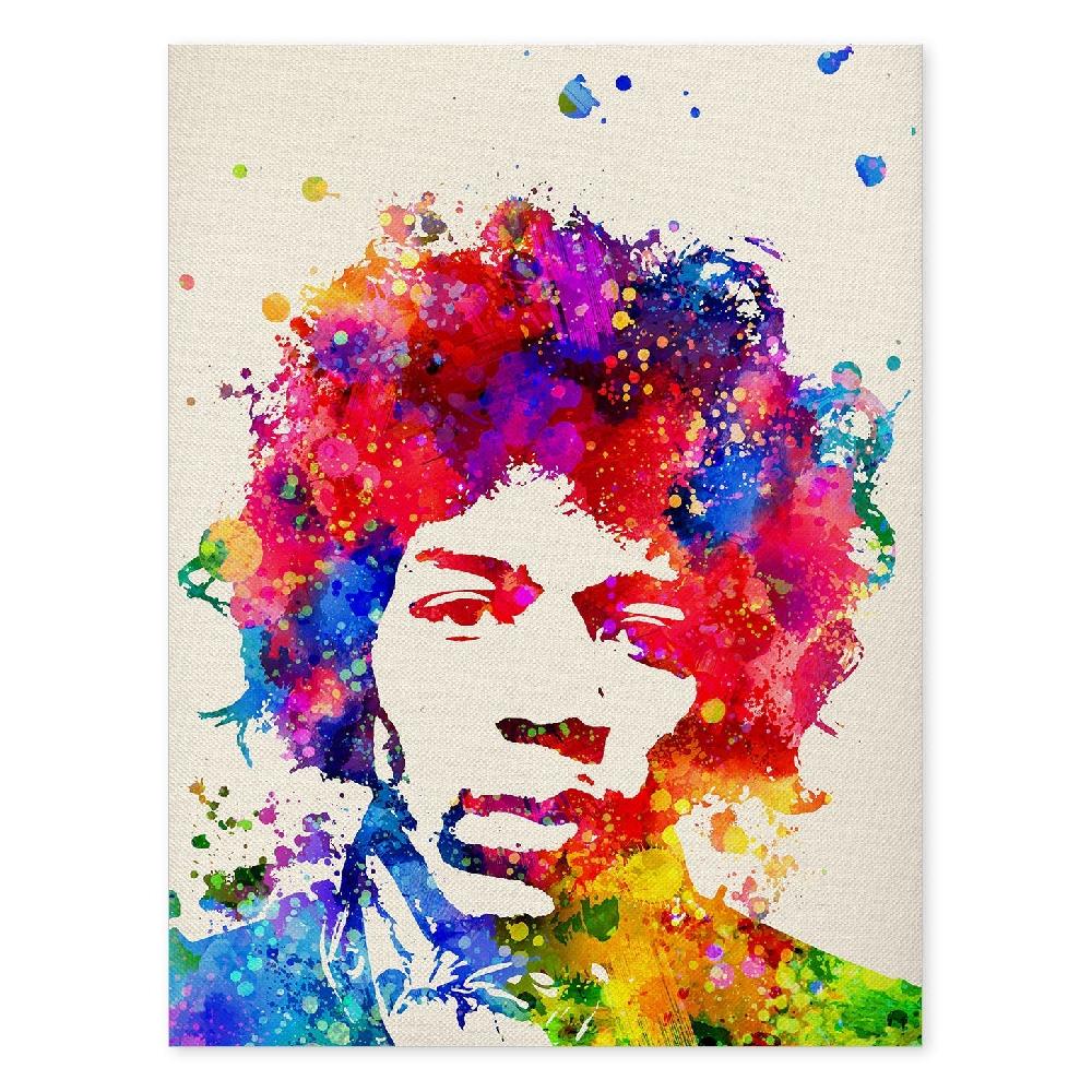 nacnic Póster de Jimi Hendrix en acuarela