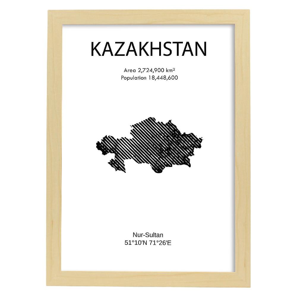 Nacnic Póster De Kazakhstan Mundo