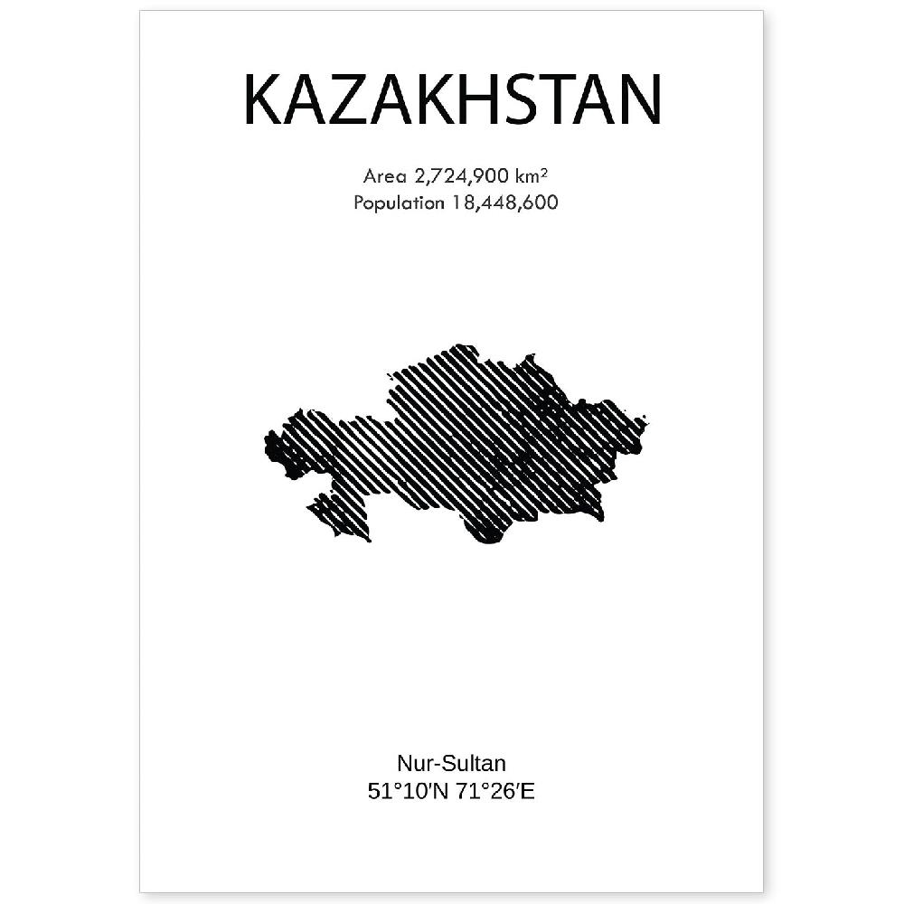 nacnic Póster de Kazakhstan Mundo