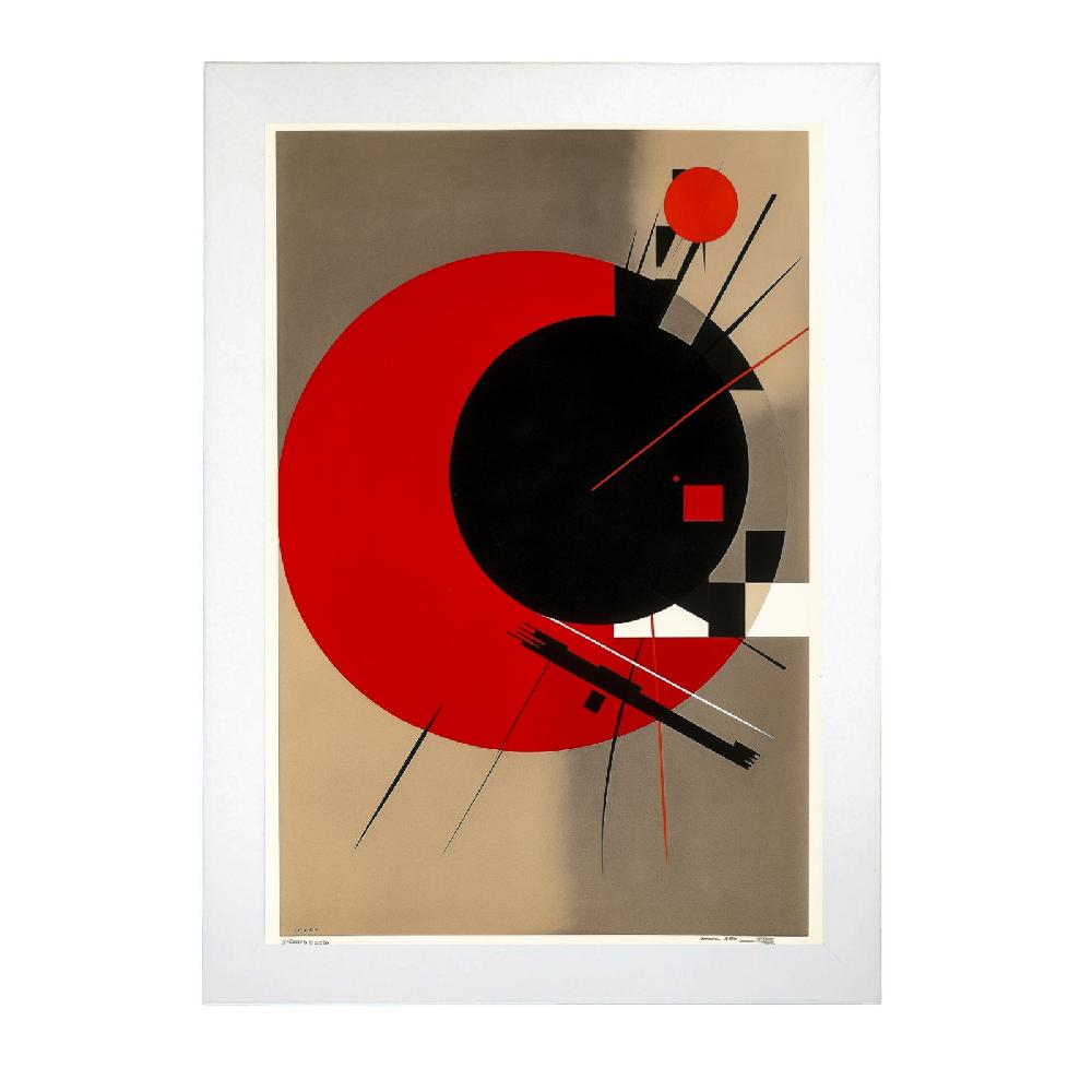 Nacnic Póster De La Bauhaus: Sol Rojo