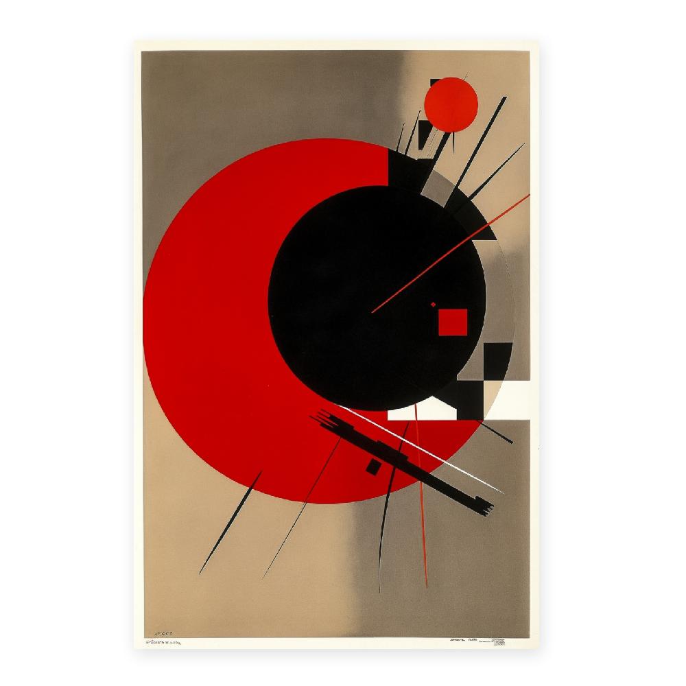 Nacnic Póster De La Bauhaus: Sol Rojo