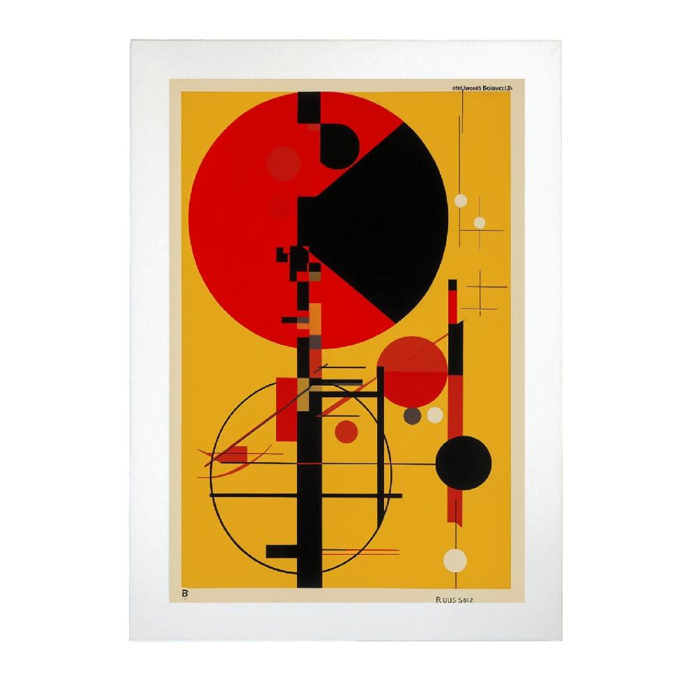 Nacnic Póster De La Bauhaus: Sol Rojo