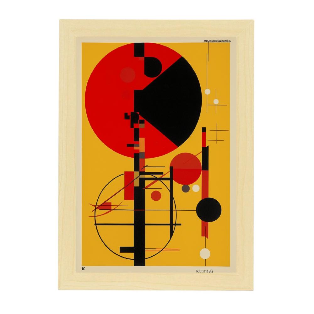 Nacnic Póster De La Bauhaus: Sol Rojo