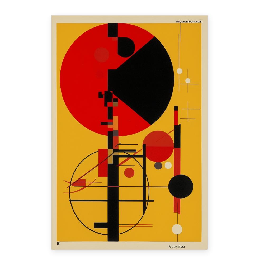 Nacnic Póster De La Bauhaus: Sol Rojo
