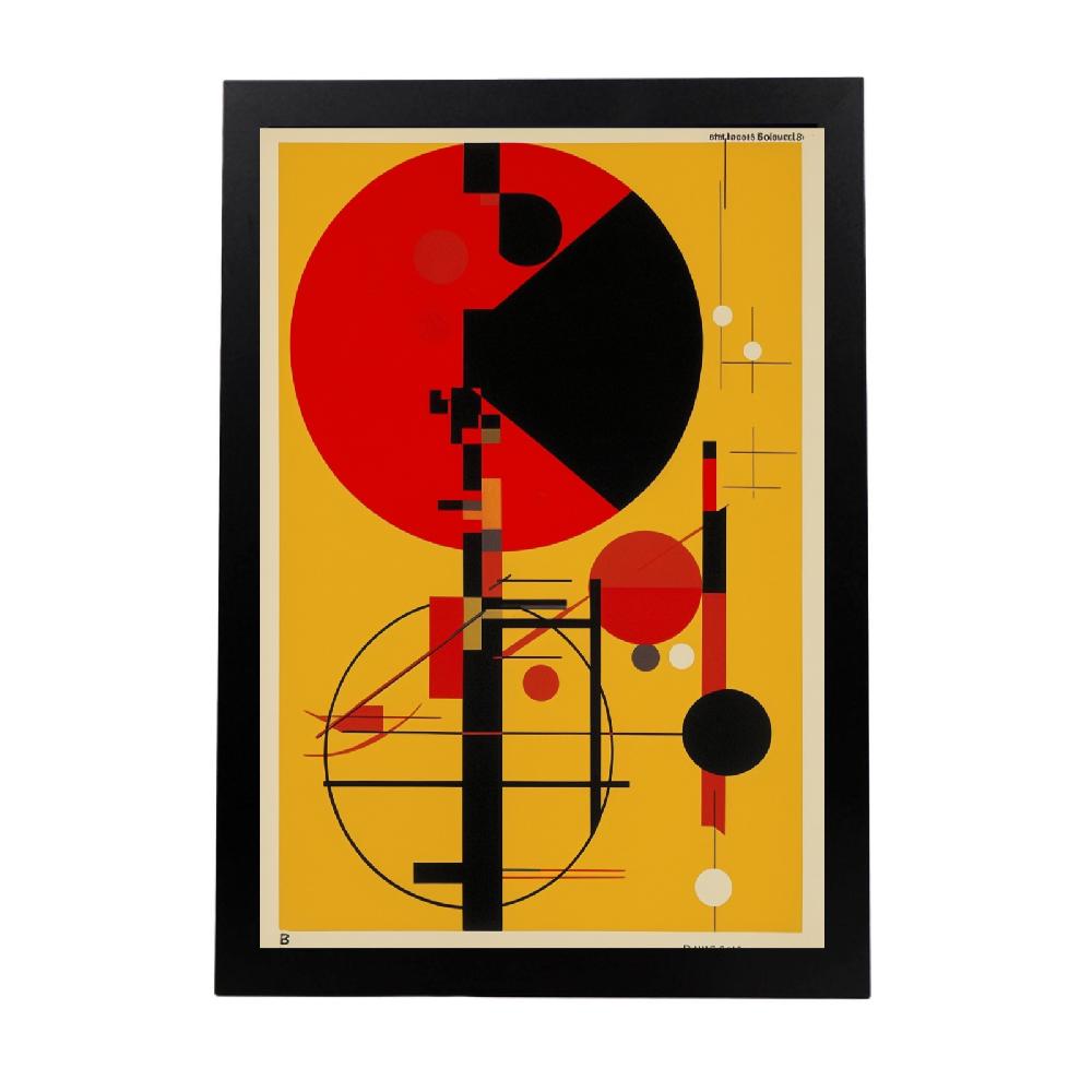 nacnic Póster de la Bauhaus: Sol Rojo