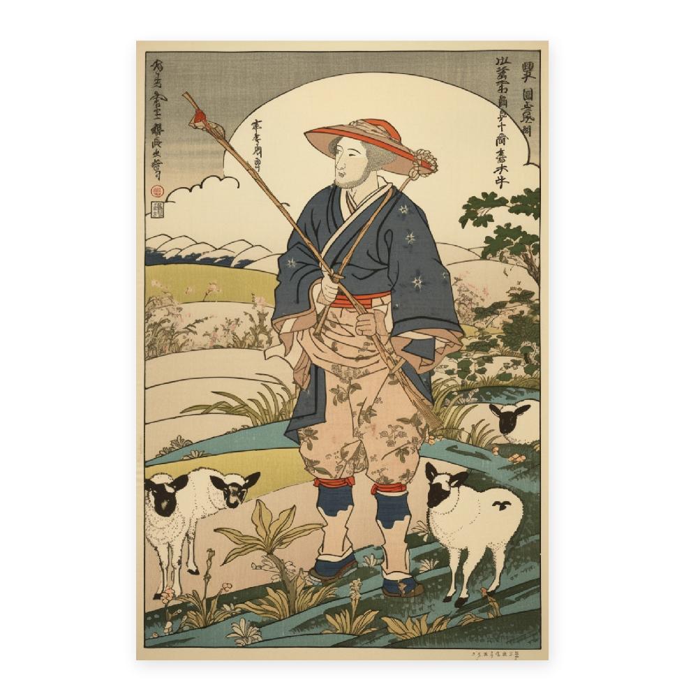 Nacnic Póster De La Oveja Granjera