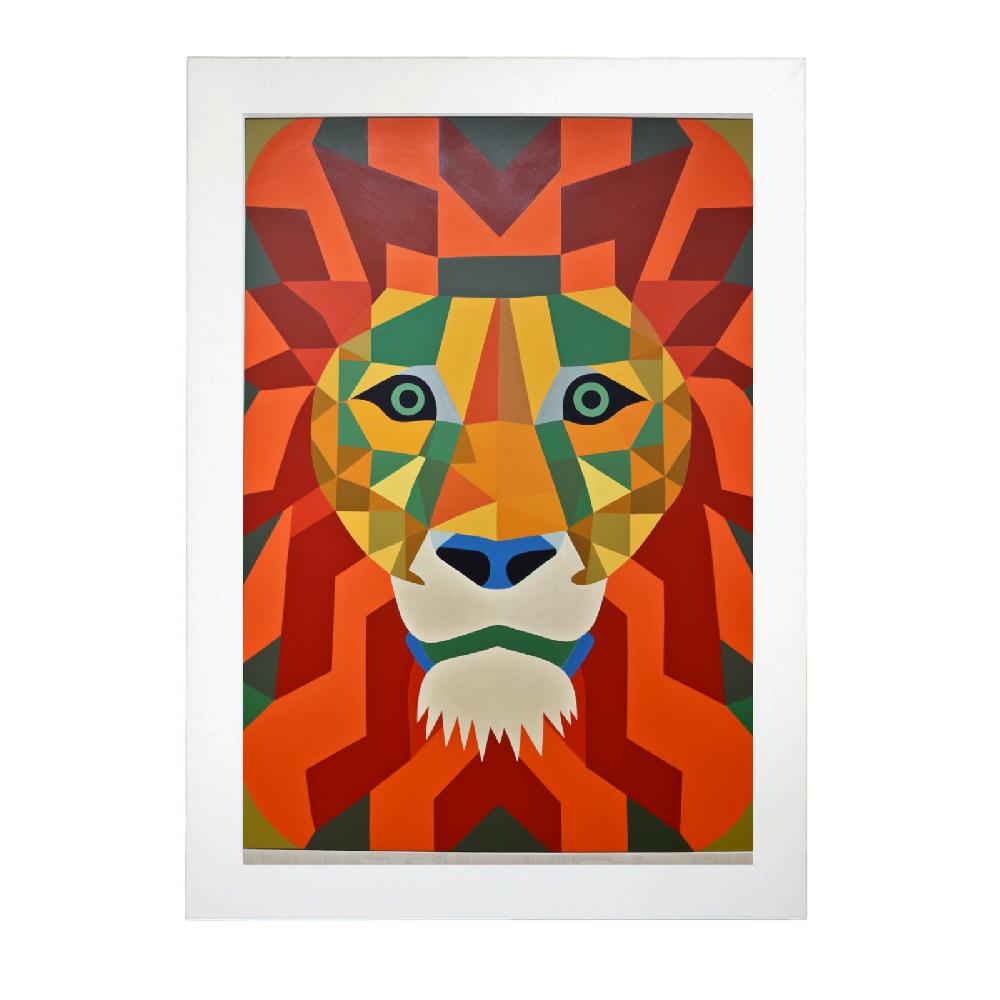 Nacnic Póster De León Estilo Victor Vasarely