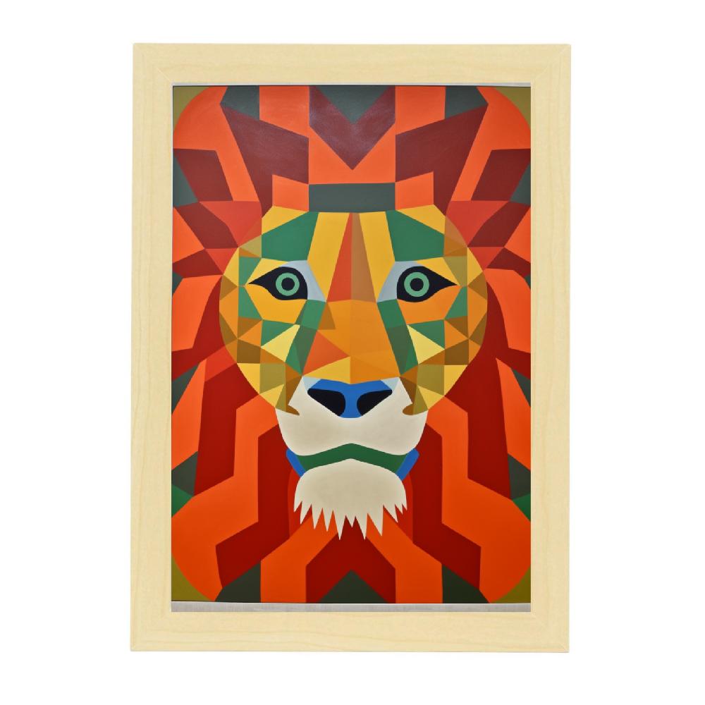 Nacnic Póster De León Estilo Victor Vasarely