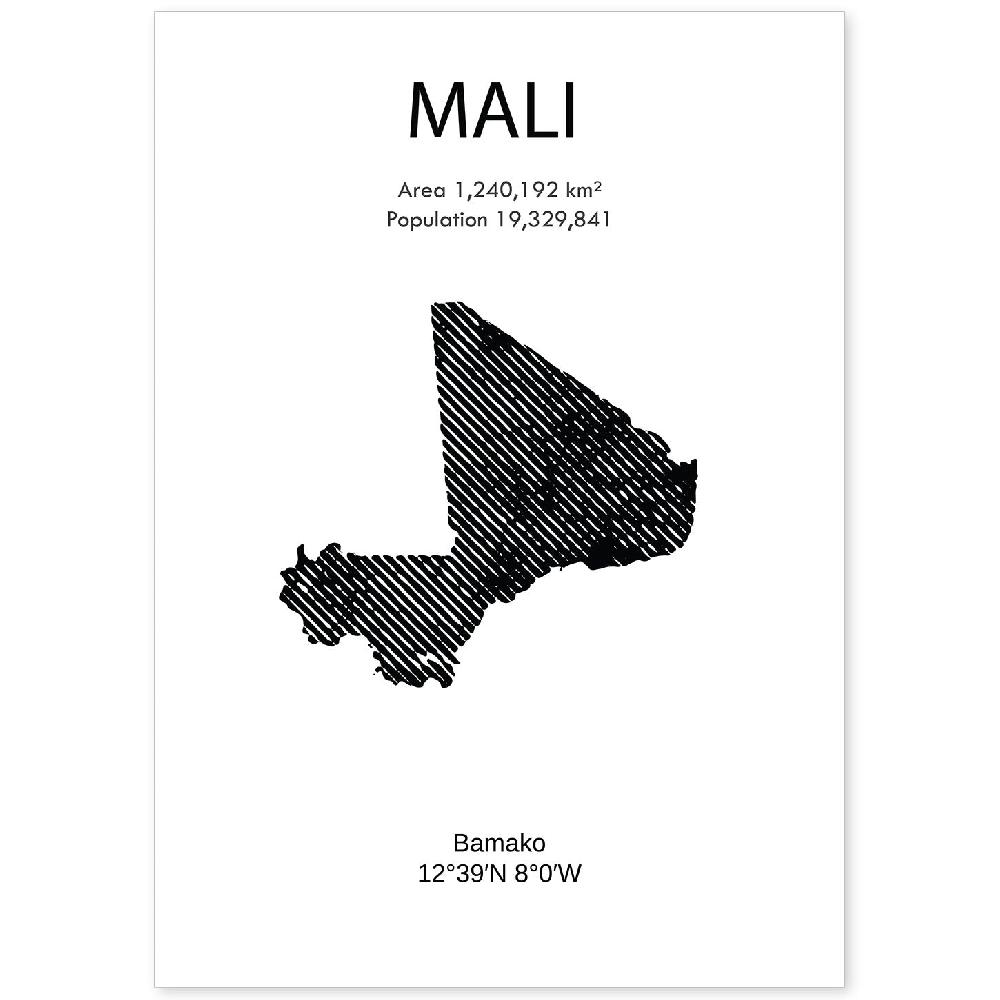 nacnic Poster de Mali del Mundo