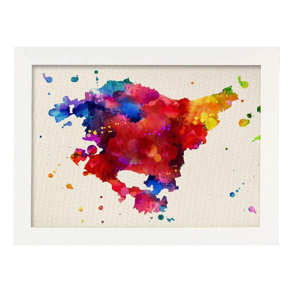 Nacnic Póster De Mapa De Pais Vasco