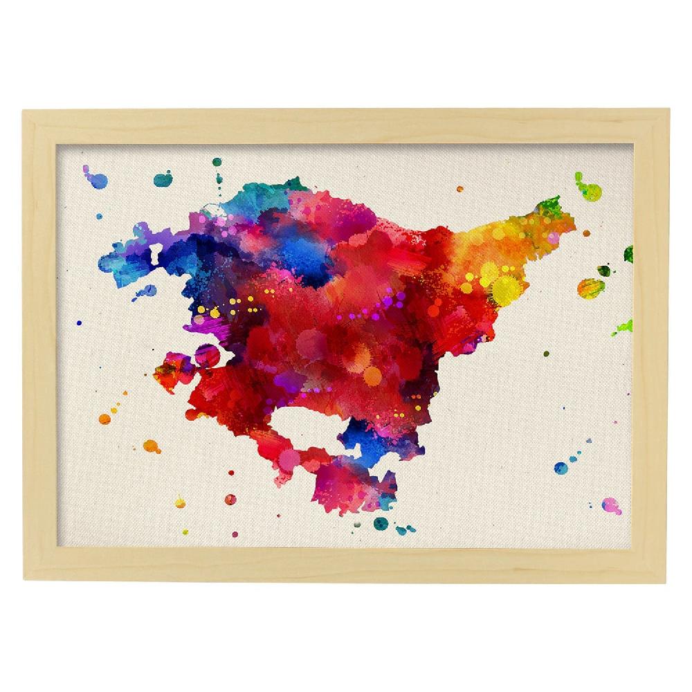 Nacnic Póster De Mapa De Pais Vasco