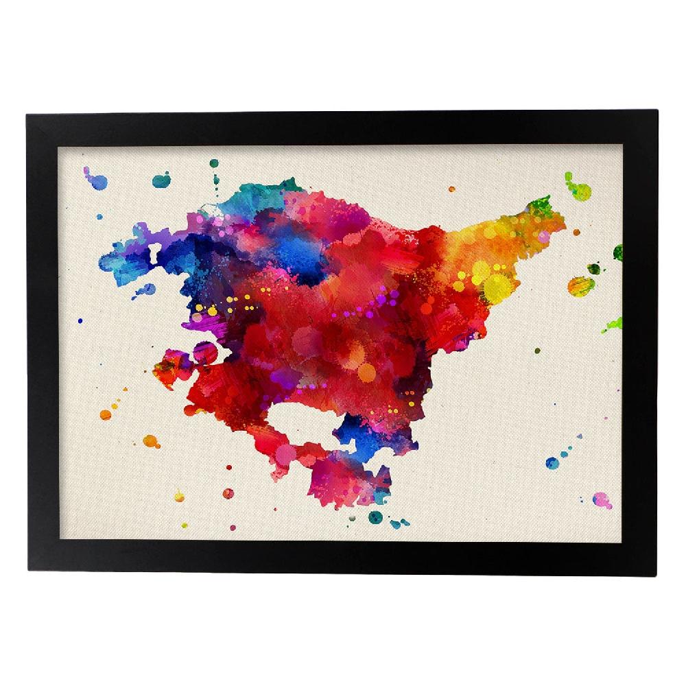 Nacnic Póster De Mapa De Pais Vasco
